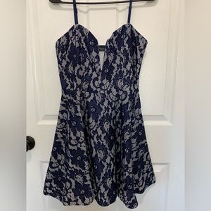 Flirty Blue A-line Dress